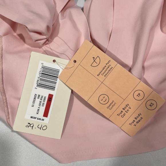 NWT True & Co. [ XS ] True Body V-Neck Bralette in Retro‎ Pink - Picture 10 of 10